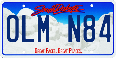 SD license plate 0LMN84