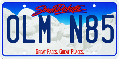 SD license plate 0LMN85