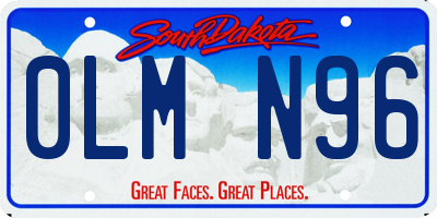 SD license plate 0LMN96