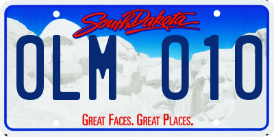 SD license plate 0LMO10