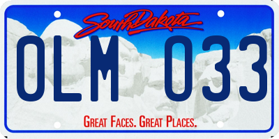 SD license plate 0LMO33