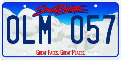 SD license plate 0LMO57