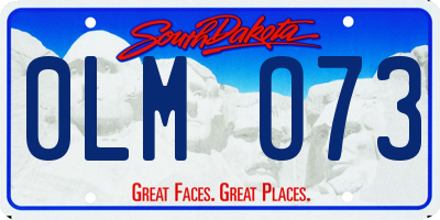 SD license plate 0LMO73