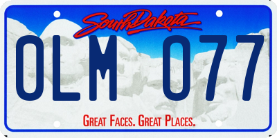 SD license plate 0LMO77