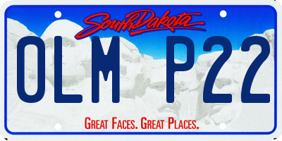 SD license plate 0LMP22