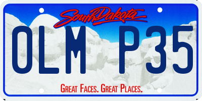 SD license plate 0LMP35