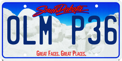 SD license plate 0LMP36