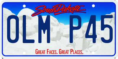 SD license plate 0LMP45