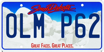 SD license plate 0LMP62