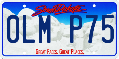 SD license plate 0LMP75