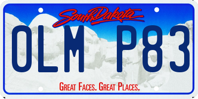 SD license plate 0LMP83