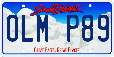 SD license plate 0LMP89
