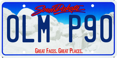 SD license plate 0LMP90