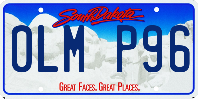SD license plate 0LMP96