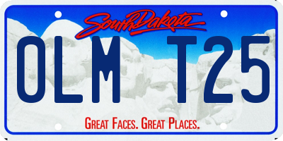 SD license plate 0LMT25