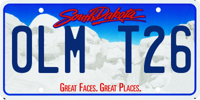 SD license plate 0LMT26