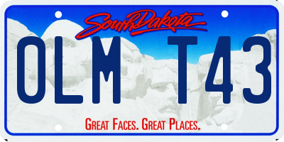 SD license plate 0LMT43