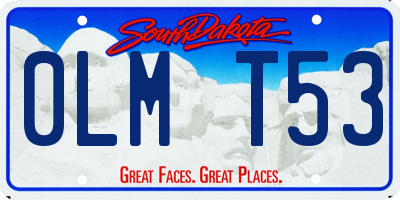 SD license plate 0LMT53