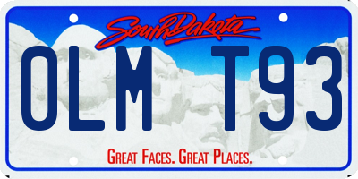 SD license plate 0LMT93