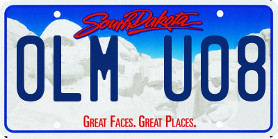 SD license plate 0LMU08
