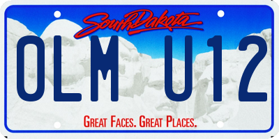 SD license plate 0LMU12