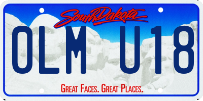 SD license plate 0LMU18