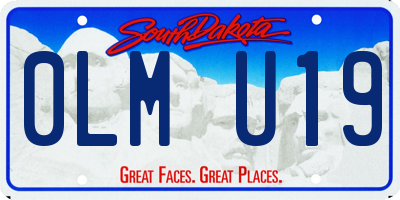 SD license plate 0LMU19