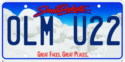 SD license plate 0LMU22