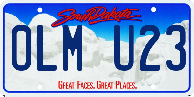 SD license plate 0LMU23