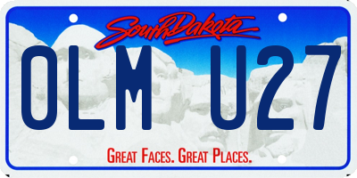 SD license plate 0LMU27