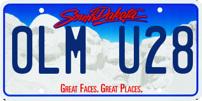SD license plate 0LMU28