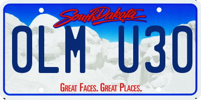 SD license plate 0LMU30