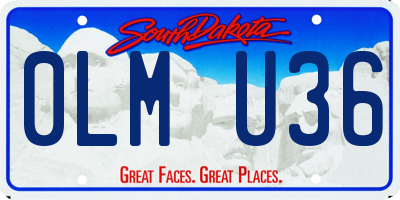 SD license plate 0LMU36
