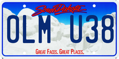 SD license plate 0LMU38