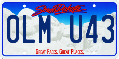 SD license plate 0LMU43