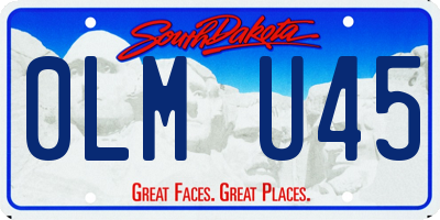 SD license plate 0LMU45