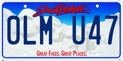 SD license plate 0LMU47