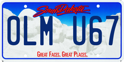 SD license plate 0LMU67