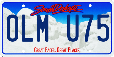 SD license plate 0LMU75