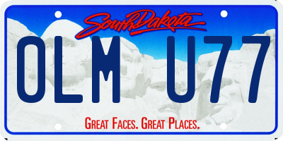 SD license plate 0LMU77