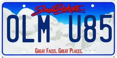 SD license plate 0LMU85