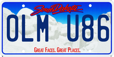 SD license plate 0LMU86