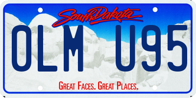 SD license plate 0LMU95