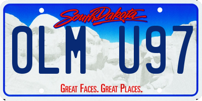 SD license plate 0LMU97