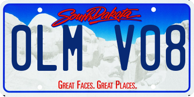 SD license plate 0LMV08