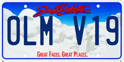 SD license plate 0LMV19