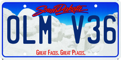 SD license plate 0LMV36