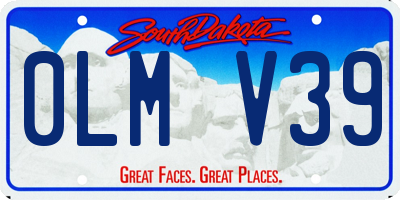 SD license plate 0LMV39