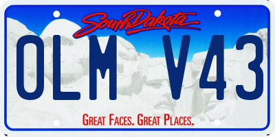 SD license plate 0LMV43