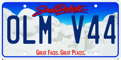 SD license plate 0LMV44
